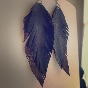 Tomfoolery Hand made pvc and snakeskin earrings